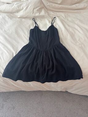 Wilfred Black Spaghetti Strap Mini Dress